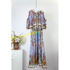 Spring and Summer 2026 Fashion Casual Ramie Printed Dress
