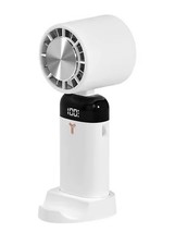 3600MAH HANDHELD COOLING FAN USB RECHARGEABLE PORTABLE FAN BATTERY - WHITE