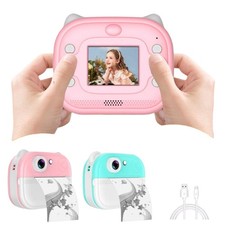 Kids Instant Print Camera Thermal Printer with No Ink Needed 32GB TF Card 3-12