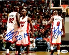 Shaquille O'Neal - Gary Payton - Antoine Walker Signed 8x10 Photo Miami Heat JSA
