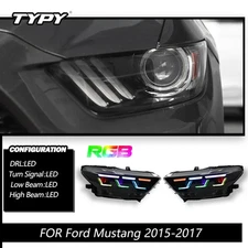 Car Lights for Ford Mustang RGB 2015-2017 Headlight LED Projetor