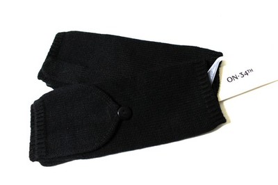 ON 34TH Ribbed Pop-Top Gloves One Size Black Retail $36