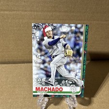 Manny Machado Santa Hat Photo Variation SP Rare 2019 Topps Holiday 