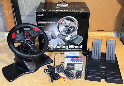 InterAct V3 Racing Wheel w Pedals SV-1118 PlayStation 1 2 Clean Complete TESTED