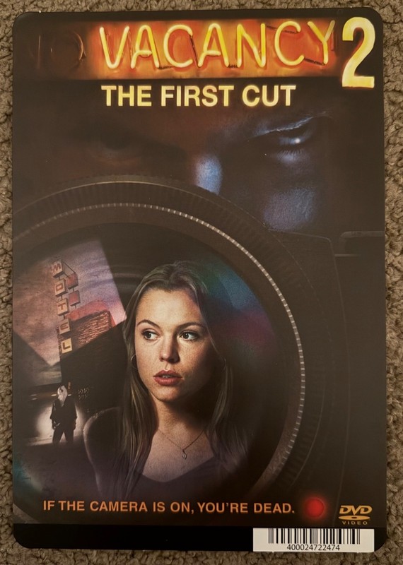 Blockbuster movie back card. Vacancy 2.  Display card only, no movie.