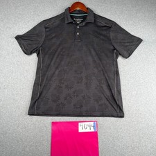 Tommy Bahama Island Zone Polo Shirt Medium Black Pineapple Beach Casual Mens