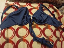 32DD Bravissimo Bikini Top. No Padding Underwired Full Cup. midnight blue.