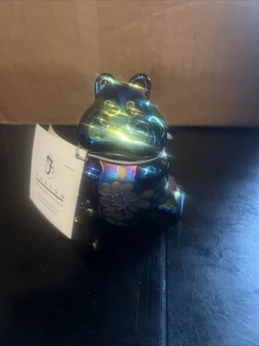 Fenton Glass Hippo Carnival Glass Hand Painted