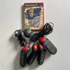 Buzz Controllers Buzzers USB Connector PS2 PS3  With Game Tested & Working