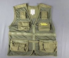 Junior Ranger Vest Adult Medium Green Mesh National Park Ranger Camping Pockets 