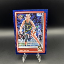 2025 Donruss WNBA Jacy Sheldon #33 Blue Shimmer /49 SP Connecticut Sun