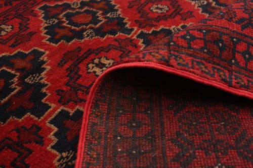 Traditional Hand-Knotted Geometric Carpet 3'4" x 4'10" Wool Area Rug - Picture 8 of 9