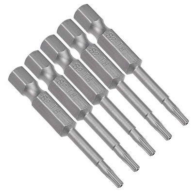 uxcell 5 Pcs T8 Magnetic Torx Screwdriver Bits 1/4 Inch Hex Shank 2-inch Leng...