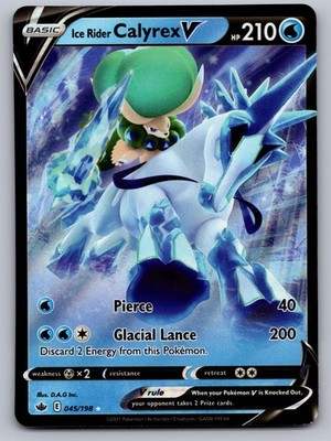 Ice Rider Calyrex V 045/198 Holo V Rare Chilling Reign Pokemon Holo Near Mint