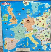 🐔SUPPORT MAGNETIQUE Carte d'EUROPE de 1995 LE GAULOIS🐔