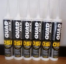 NEW HENKEL OSI QUAD MAX WINDOW DOOR SIDING SEALANT #1 WHITE 6 PACK 9.5 OZ TUBES