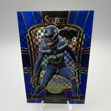 Panini Select Premier Blue Checkered Prizm Tariq Woolen Seahawks Football Card 
