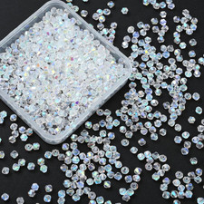 1000Pcs 4 Mm Bicone Crystal Beads Faceted Crystal Glass Beads Bulk for Jewelr...