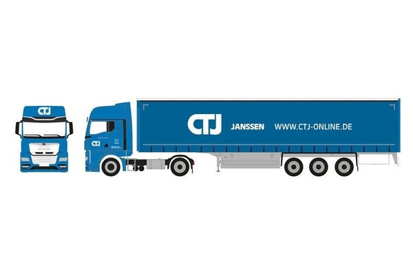Herpa, Man Tgx Gx 4X2 Mit 3-Achsigem PlanenanhäNger Ctj, 1/87, HER958493-image