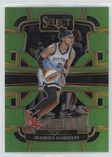 2024 Panini Select WNBA Concourse Neon Green Prizm 38/75 Diamond DeShields 17u0