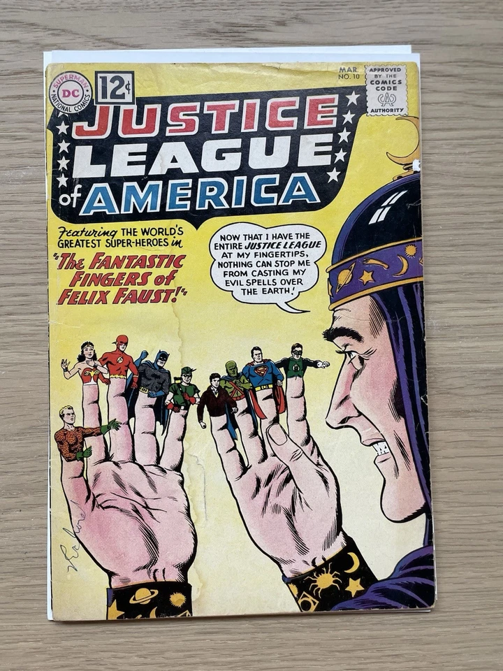 Justice League of America #10 (DC Comics March 1962) Faust Appearance Silver Age - Image 2 of 4