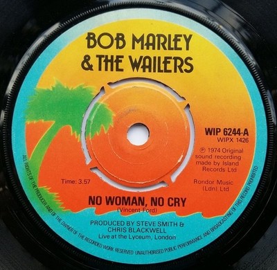 Bob Marley & The Wailers - No Woman, No Cry (7'', Single, RE)