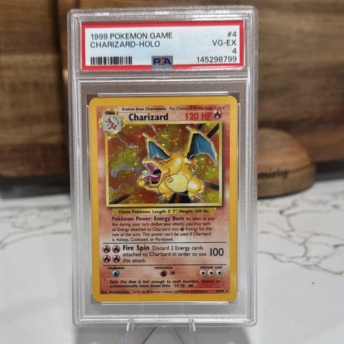 Pokémon TCG Charizard Base Set 4/102 Holo Rare 1999 Wizards PSA 4 120 HP
