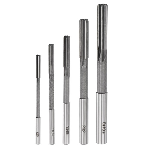 5St Chuck Reibahle Satz Gerade FlöTe FräSer Schnellstahl H8 4Mm 5Mm 6Mm 8Mm 10Mm-image