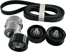Drive Belt Tensioner ＆Serpentine Belt ＆ Idler Pulley Kit Fit for Hyundai San