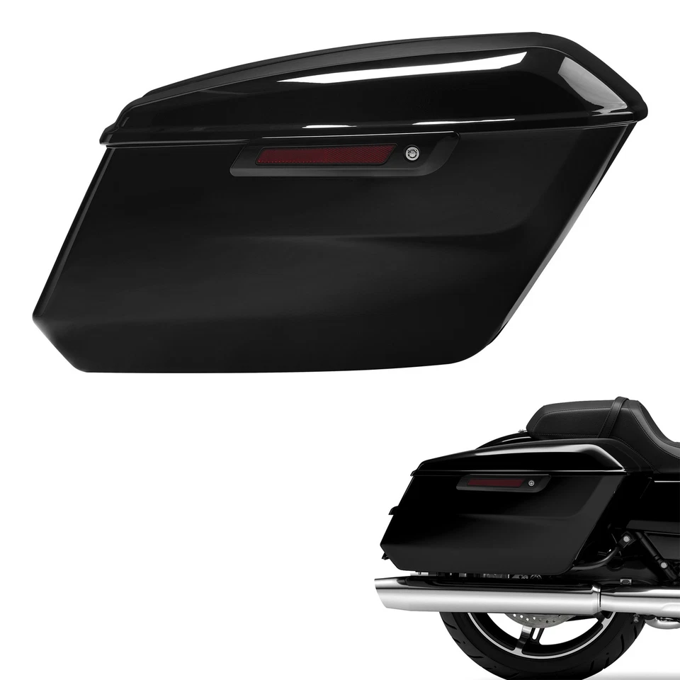 Жесткие седельные сумки подходят для Harley CVO Street Road Glide 2023-2025 24 23 яркие черные - Изображение 4 из 4