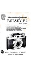Bolsey B2 35mm Camera Sales Brochure - 1950s - Specs  Accessories - USA Made