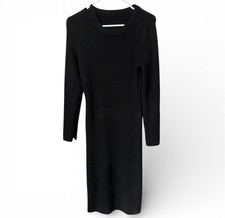 ALICE + OLIVIA Midi Wool Dress Size Small Stretch Side Snap Button Hem