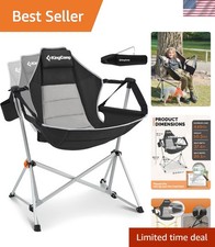 Oversized Folding Hammock Chair for Adults - 3-Position Recliner, Aluminum Frame