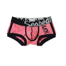SEOBEAN NEW Men's cotton letter boxer underwear Low-rise slim boxer