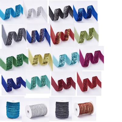 2-10 m Glitterband Glitzerband sparkle ribbons Polyester Nylon 10-20 mm Farbwahl