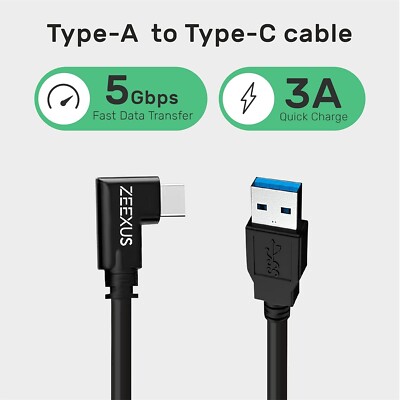USB-A to USB-C Cable 16 Feet Fast Charging High Speed Stable Data Transfer