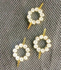 144 Swarovski Rhinestone components Crystal 15 mm w/ Attached Prong Mounts