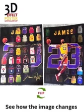 NBA Superstar-LeBron James,LBJ- 3D Poster 3DLenticular Effect-2 Images In One