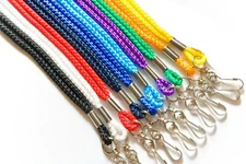 Lot 100 Round ID NECK Lanyards J Hook - STRAP ID Badge Assorted 10 Bright Colors