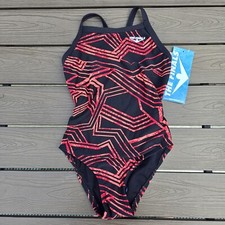 TYR The Finals Women MAIZE Swimsuit Butterfly Back Red 1 Piece- Size 30 New