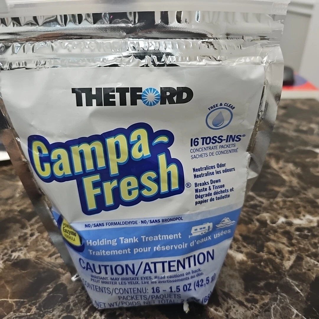 THETFORD Campa-Fresh Holding Tank Treatment Toss-ins 16pk Free & Clear Scent RV - Picture 1 of 2