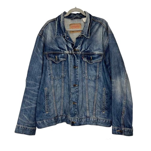 Levi's Jean Jacket 2XL Distressed Denim 
