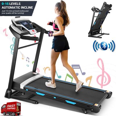 3.25 HP Folding Treadmill with Auto Incline Running Machine Home Gym Exercise`