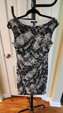 Chaps Women’s Dress Black + White Size Medium 