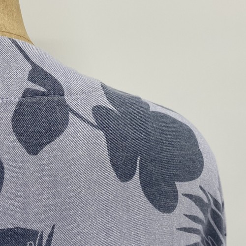 Roots Canada One Size offener langer Kimono Strickjacke Chambray blau Hawaii Oversized - Bild 9 von 12