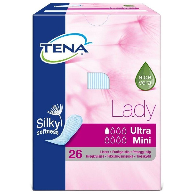TENA LADY ULTRA PROTEGGISLIP MINI IN CONFEZIONE DA 26 PEZZI CON ALOE VERA