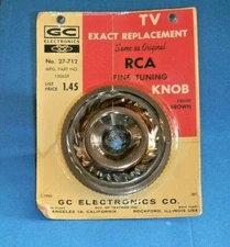 Vintage RCA 100639 TV Knob Fine Tune Exact Replacement By GC Electronics #27-712