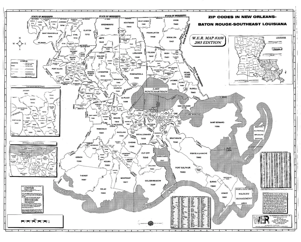 Zip Codes By Parish Louisiana