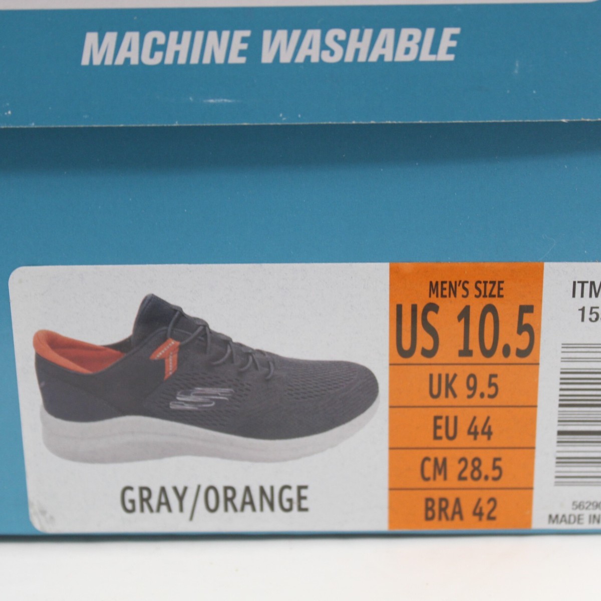 Skechers Summits AT Mens Gray Orange Slip In Sneakers Memory Foam Size 11.5 Wide Skechers Mens Slip on Sneakers Hands Free Slip-Ins Summits  main image 2