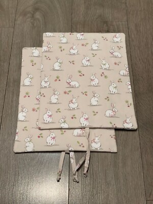 Paar Rayburn 600 Kochfelddeckelmatten Pads Kochfeld beige Kaninchen Häschen 